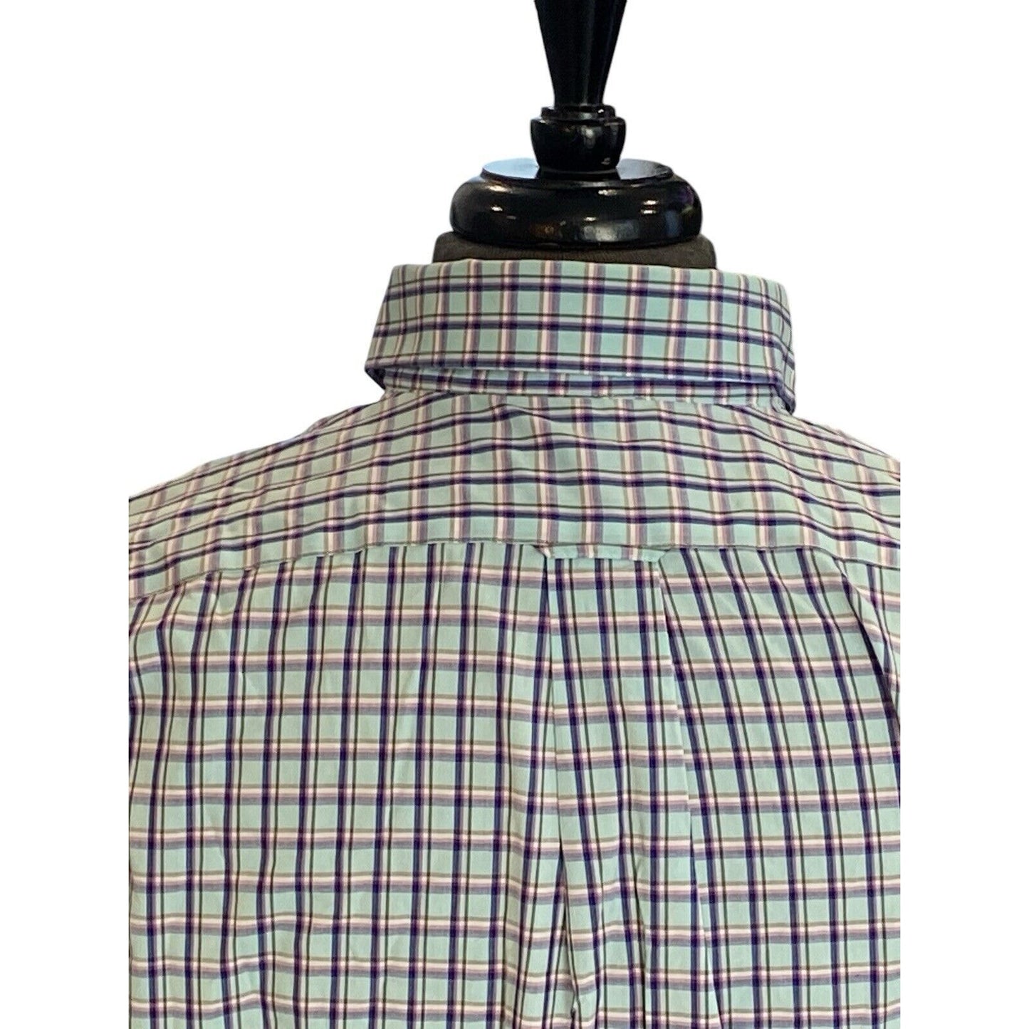 Size Medium Overton men's Button Shirt Plaid Long Sleeve Palmetto Moon SC