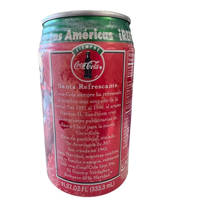 Spanish Santa Coca Cola Can French 1997 Edition Some Fading