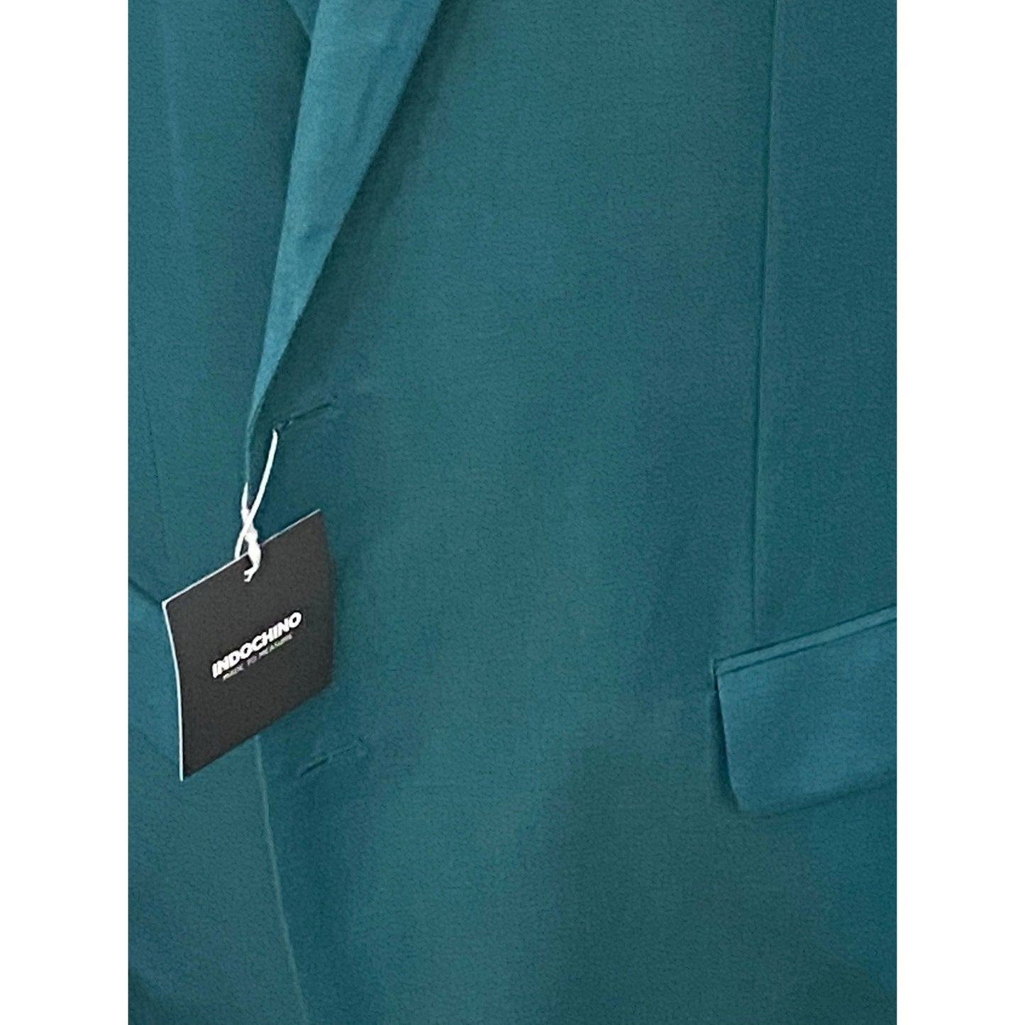 NEW Indochino Mens Teal Green Silk Linen Newbury Blazer Jacket Sz 52