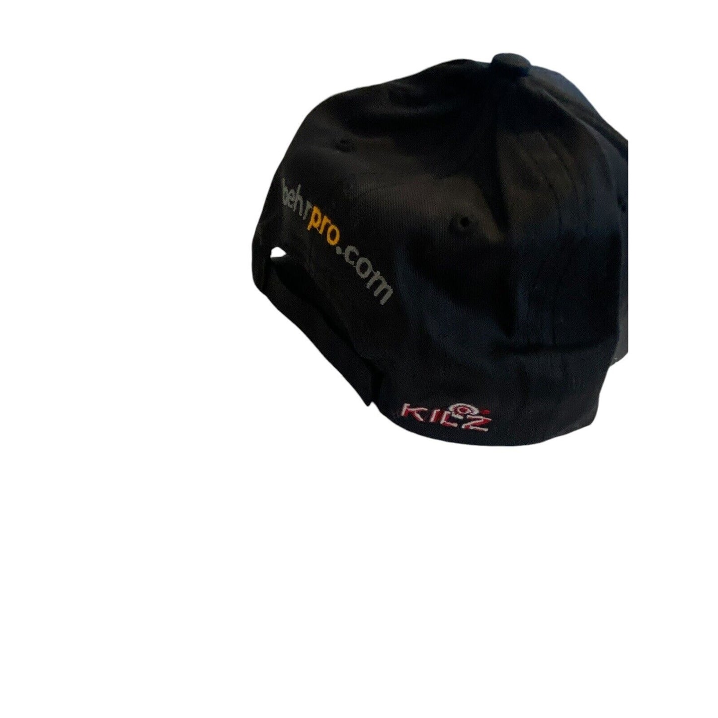 Behr Pro Black Baseball Hat Embroidered Logo Ball Cap Hook Loop Adjustable