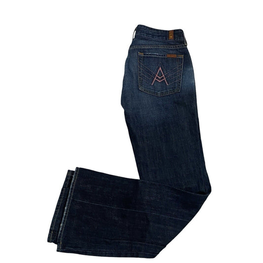 Size 28 7 For All Mankind “A" Pocket Jeans Made USA Style U130061U-061U Vintage