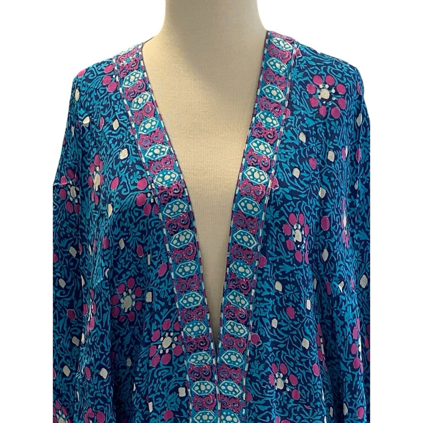 Size XS/S Sundance Catalog Bustling Blooms Kimono Open Cardigan Cardi