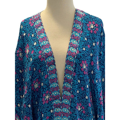 Size XS/S Sundance Catalog Bustling Blooms Kimono Open Cardigan Cardi