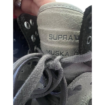 Supra Muska 001 Skytop Gray High Top Size 7.5 Skate Sneaker Shoes Mens Two Tone