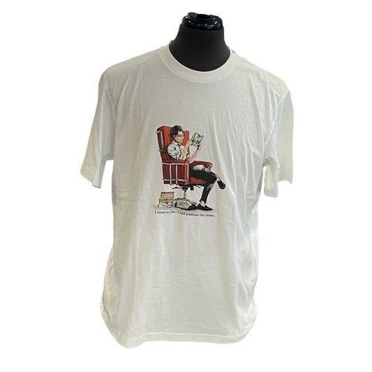 XL Uniqlo Shirt Mens Large White Attack On Titan Manga Japanese Comic Anime Tee