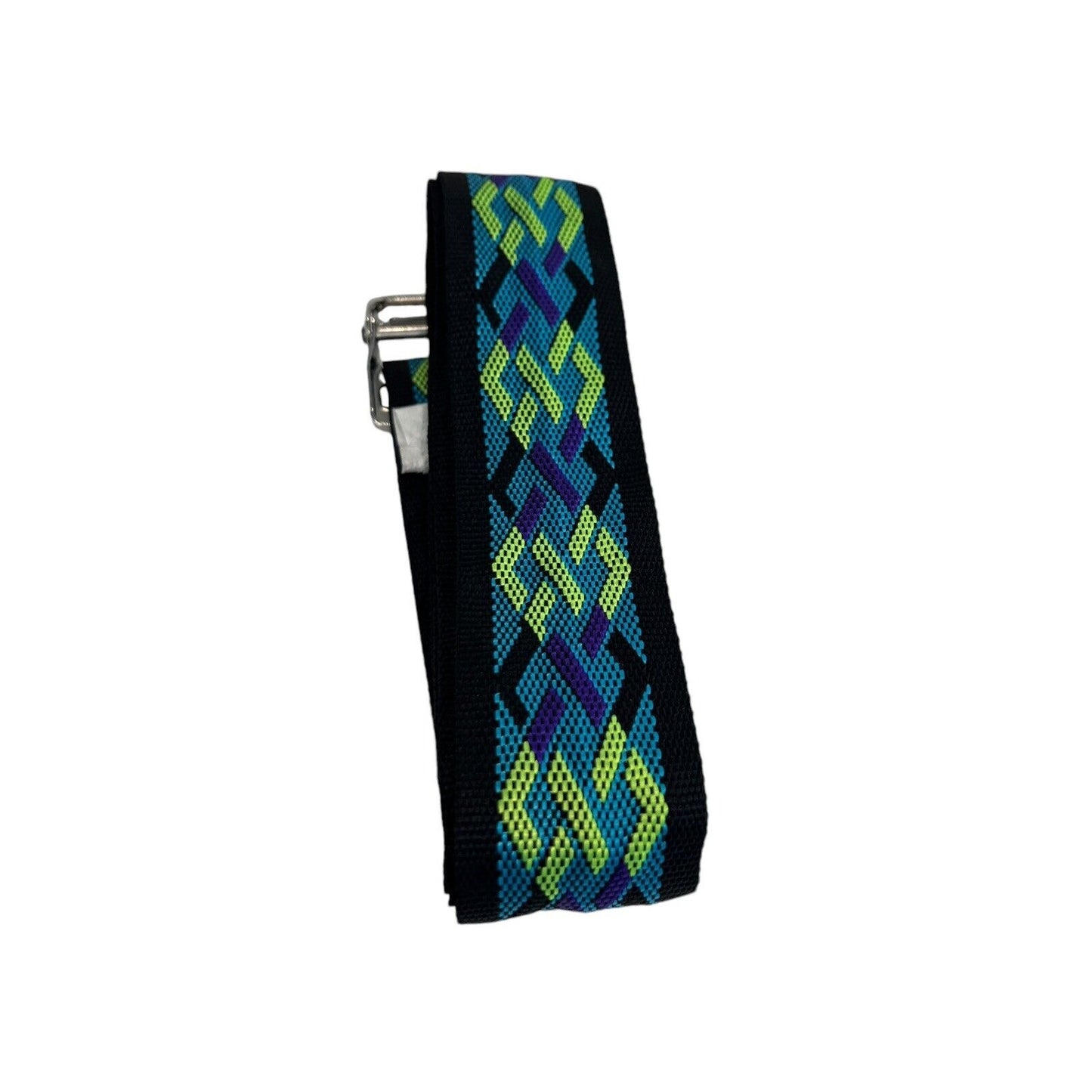 Skil-Care Geo Pattern Gait Belt 60 Inch Length Made In USA Green Weave Nylon