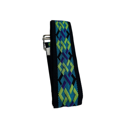 Skil-Care Geo Pattern Gait Belt 60 Inch Length Made In USA Green Weave Nylon