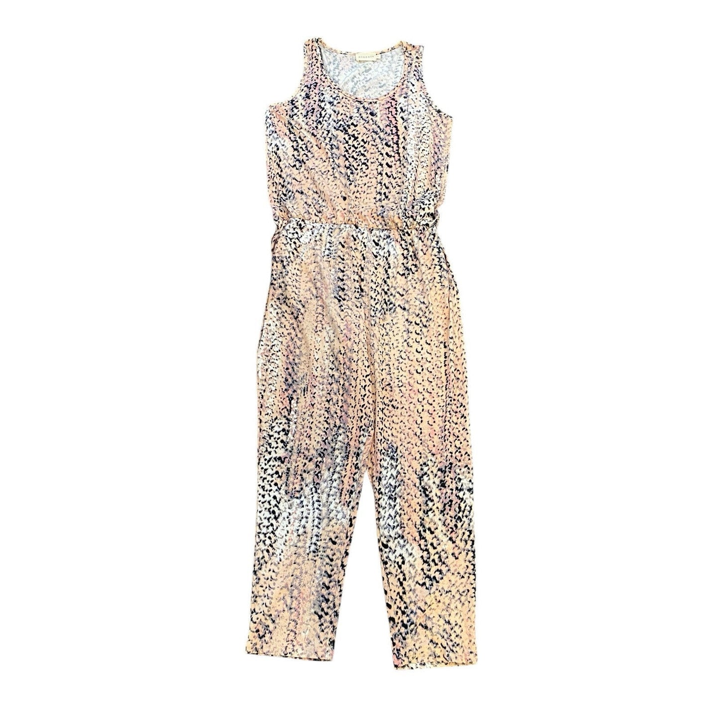 Ninexis Sleeveless Jumpsuit Size L Pink Animal Print Rock