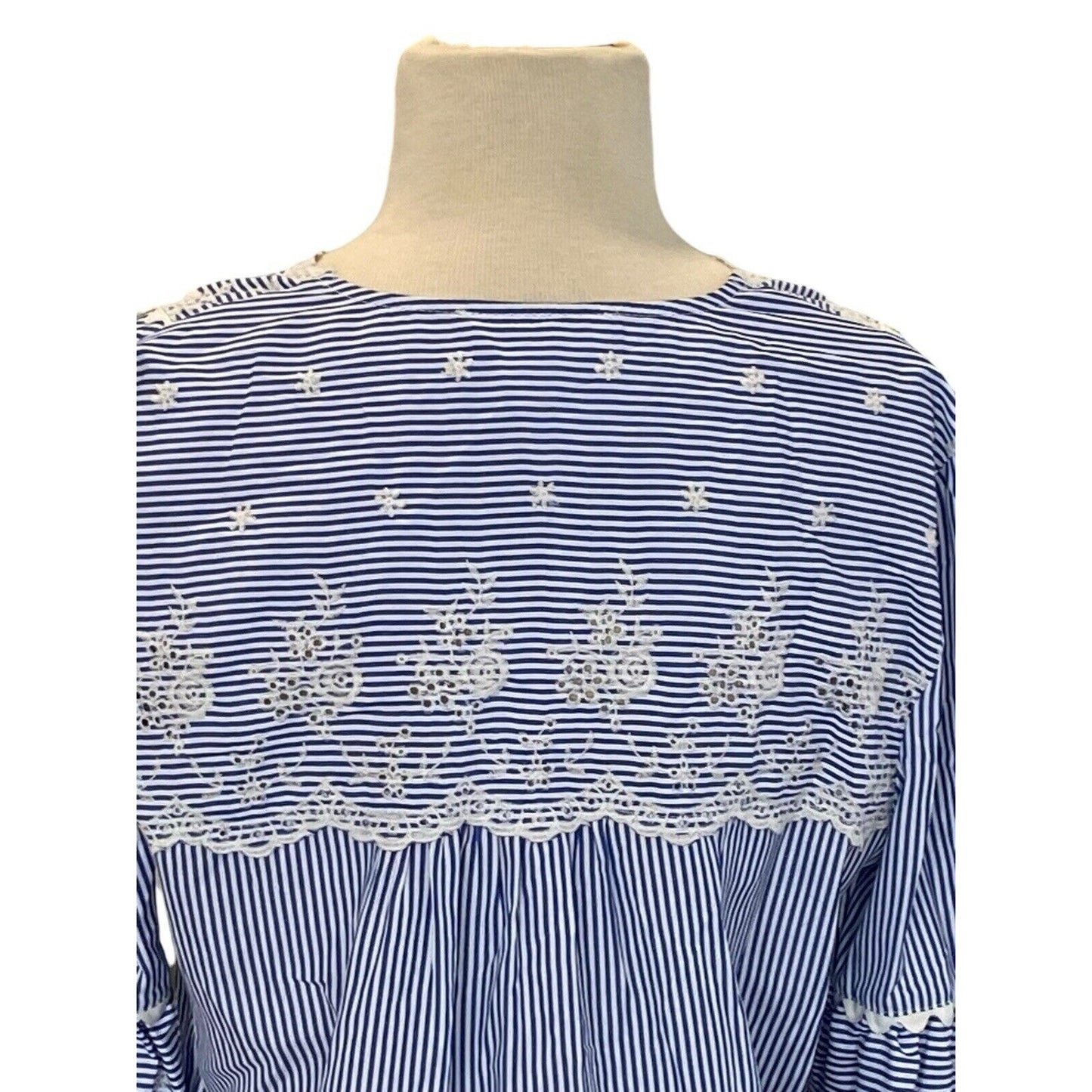 Size Small Laundry by Shelli Segal Womens Coastal Preppy Striped Dress Lace