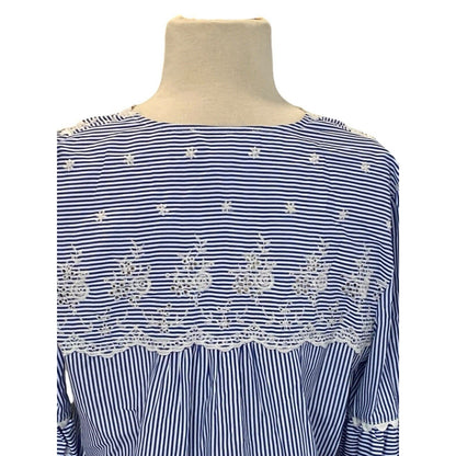 Size Small Laundry by Shelli Segal Womens Coastal Preppy Striped Dress Lace