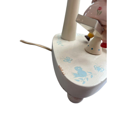 Vintage 1960s Wooden Nursery Lamp Young Designs Inc Boy/Girl Tested Works NY USA