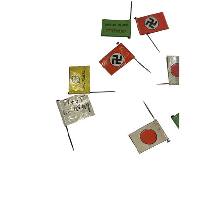 WW2 Nations At War Game Flag Games Counters Lot Vintage 23 Pieces