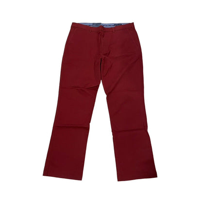 Cremieux Chino Pants Mens 33x32 Madison Comfort Stretch Fit NWT Red Burgundy