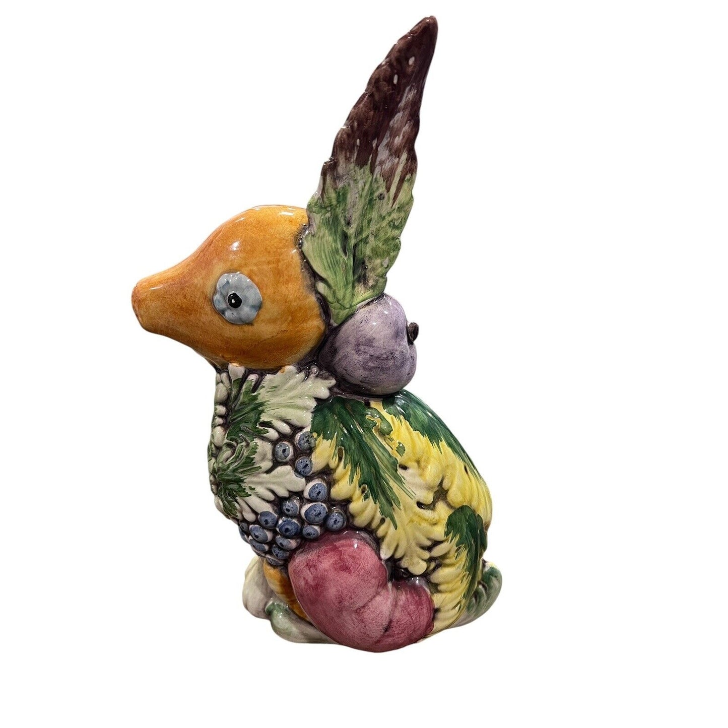 Vietri Bunny Rabbit Vegetable Figurine Italy Botanical Collection Kitchen Decor