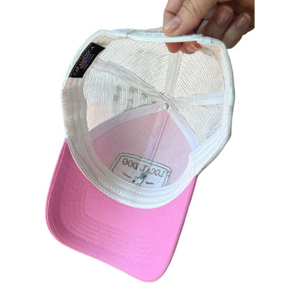 Local Dog Pink Trucker Hat Snapback Ball Cap Preppy Coastal