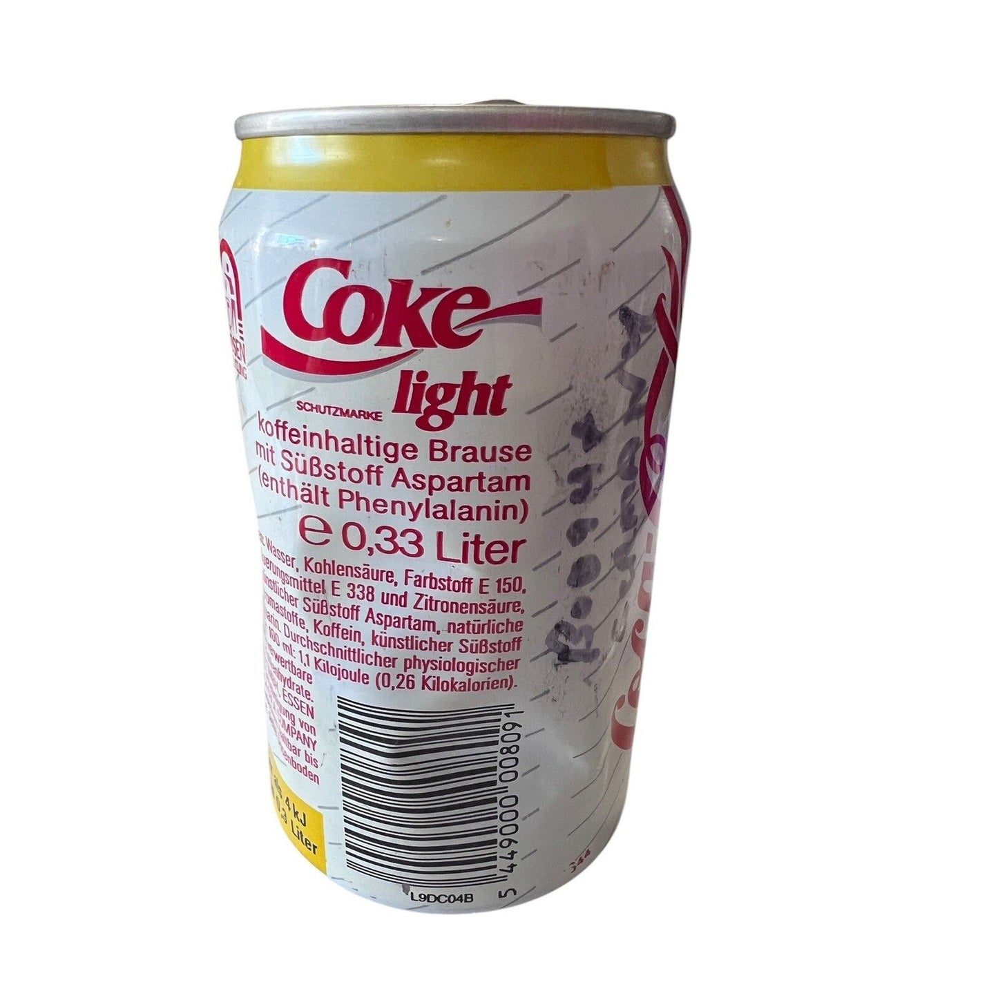 Vintage Coke Light Diet Coca Cola Soda Can German