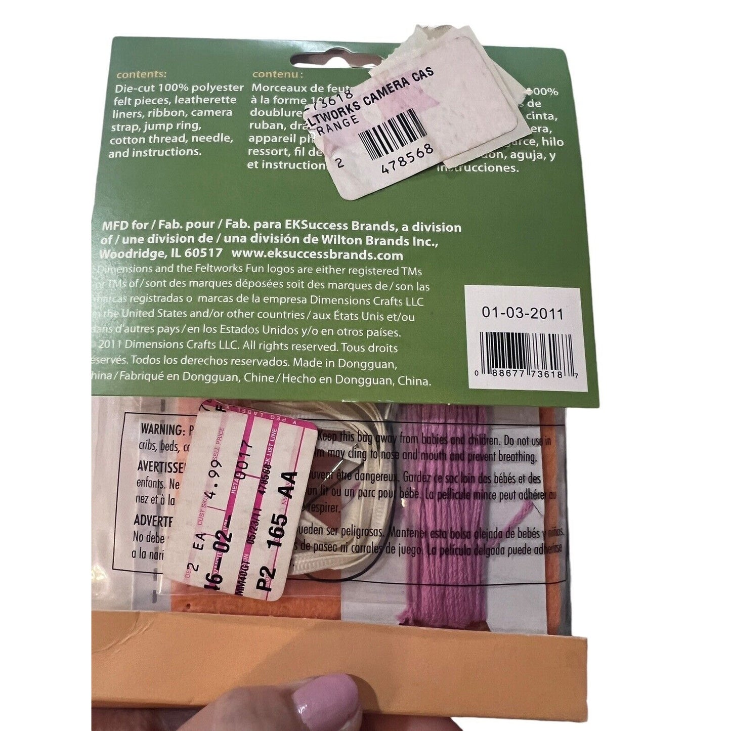 Dimensions Feltwork Fun Phone Case Cover Felt Embroidery Kit Kid Craft Butterfly