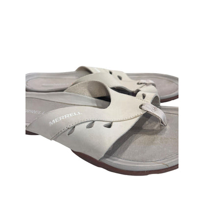 Merrell Flutter Wrap Sandals Off White 1455559 Comfort Toe Loop Womens Size 8