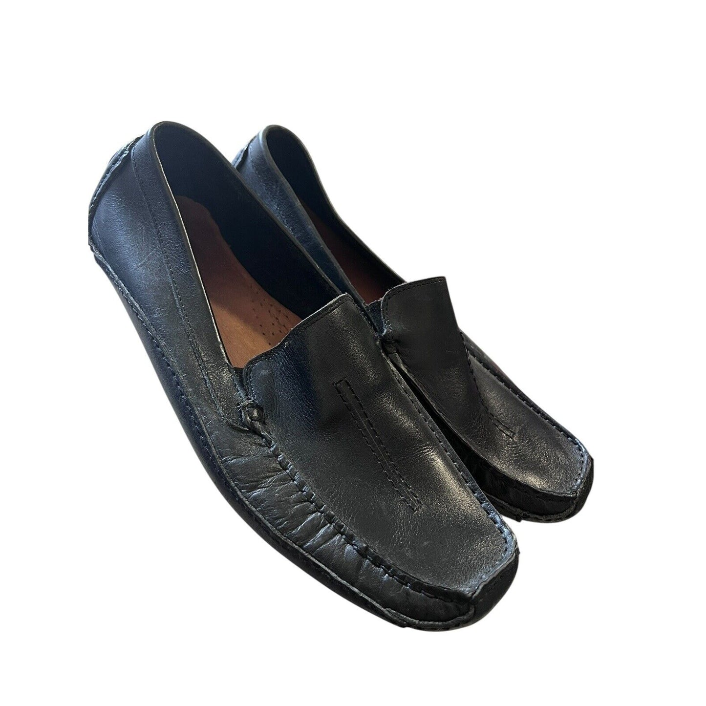 Clarks England Men's Sz 11M Shoes Black Leather Comfort Casual Moccasin Loafers