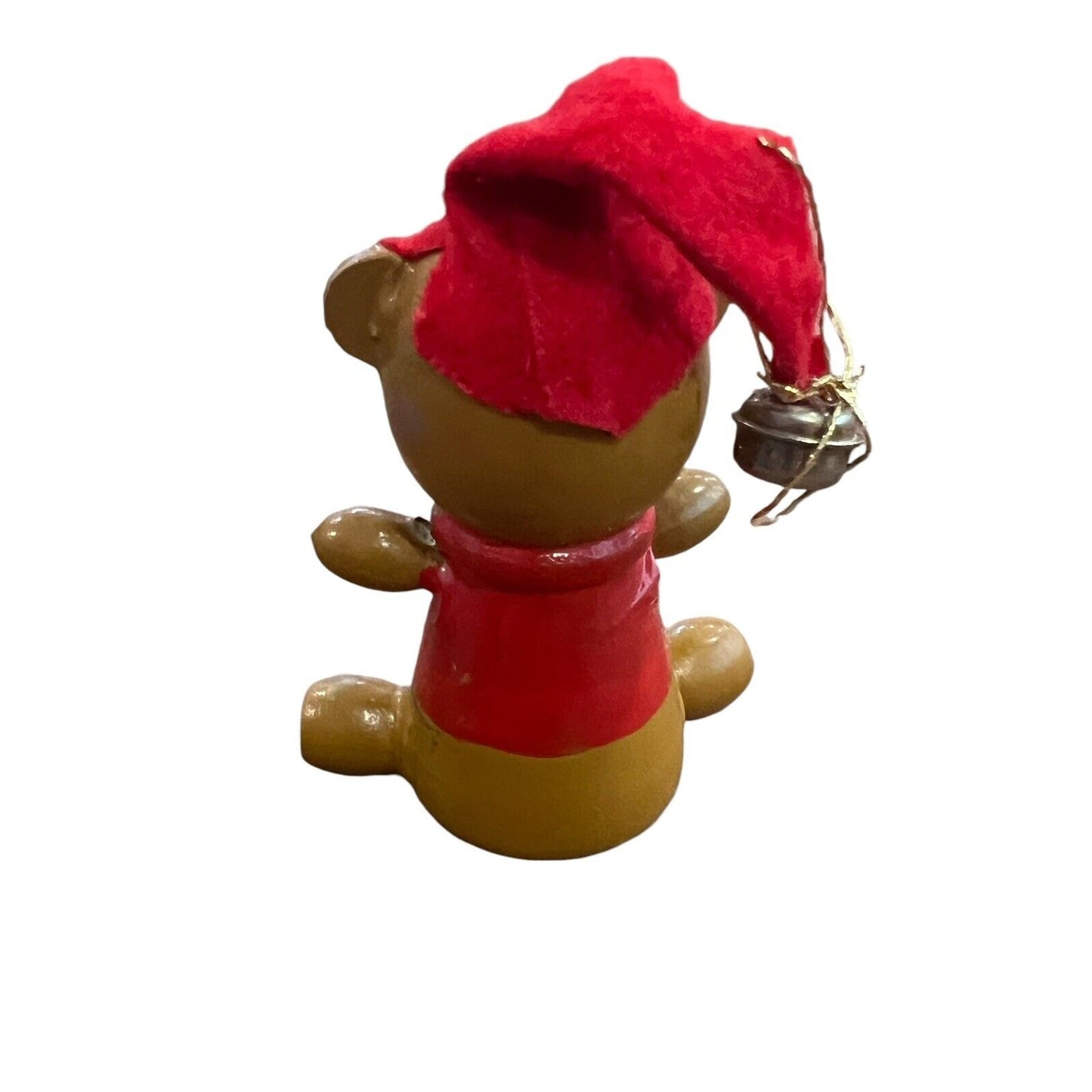 Vintage Hand Painted 1970’s Wooden Christmas Ornament Bear 3”