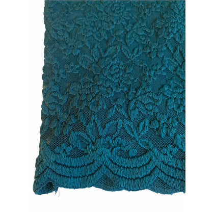 4X Torrid Dark Teal Stretch Lace Mini Skirt Womens Plus Size Back Zipper New