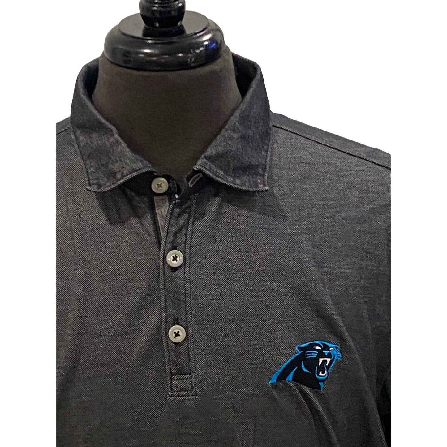 Size Large Tommy Bahama Football Polo Shirt Carolina Panthers