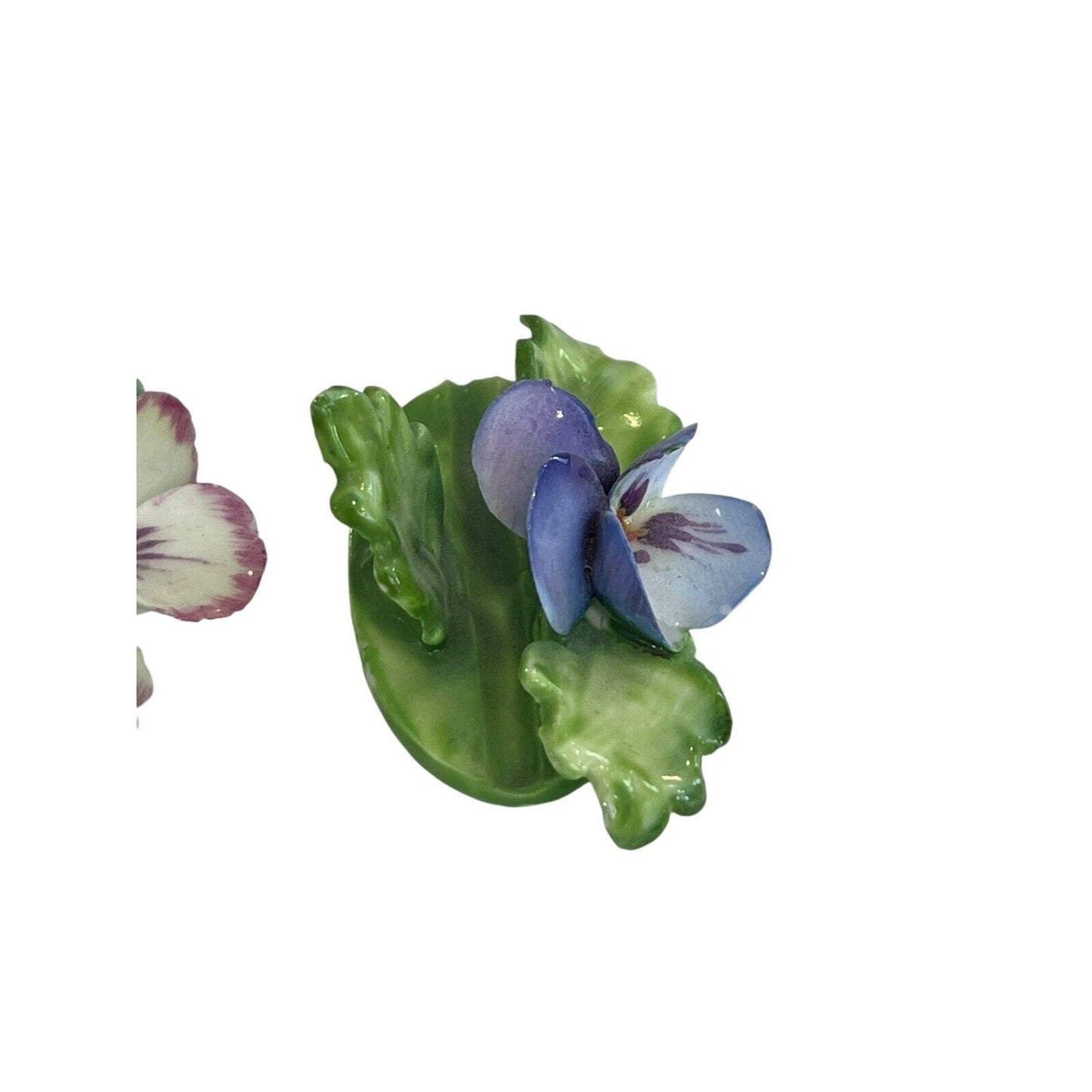 Vintage Royal Adderley Miniature Flowers Bone China Place Card Holders England 2