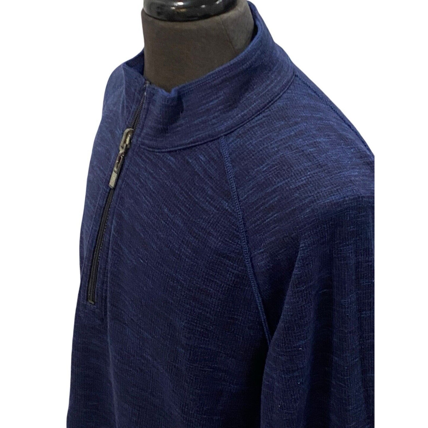 Size XL Tommy Bahama Mens 1/4 Zip Reversible Sweatshirt Sweater Blue