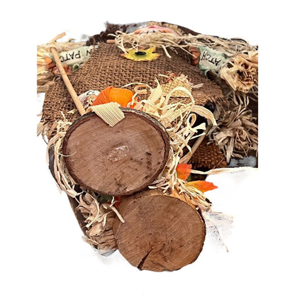 Scarecrow Table Top Decor Pumpkin Fall Thanksgiving Halloween Figures Set Of Two