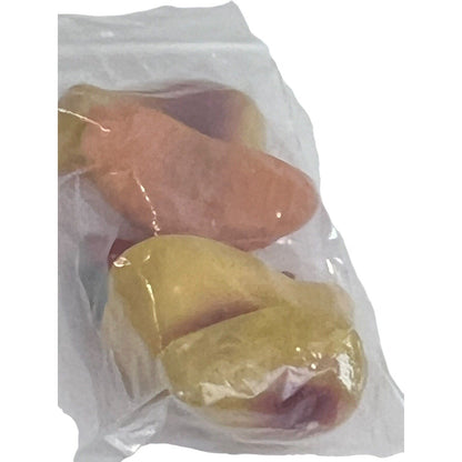 Vintage Fruit Fridge Refrigerator Magnets Plastic set of 5 1960s Watermelon Pear