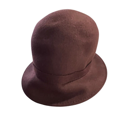 Trixie Brand Brown Women’s 100% Wool Cloche Hat Bow One Size