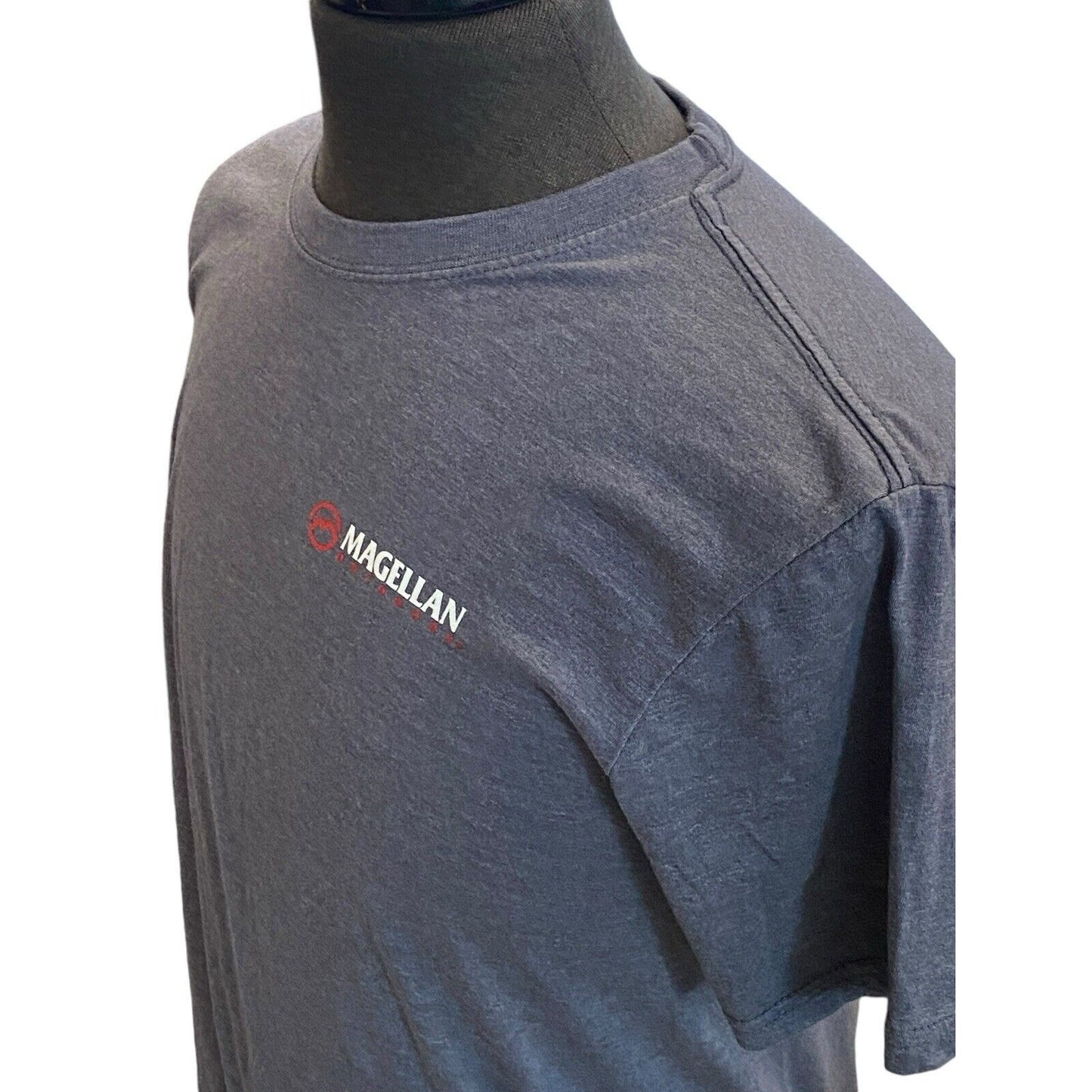 Size Medium Magellan Mens T Shirt Blue American Flag USA Top