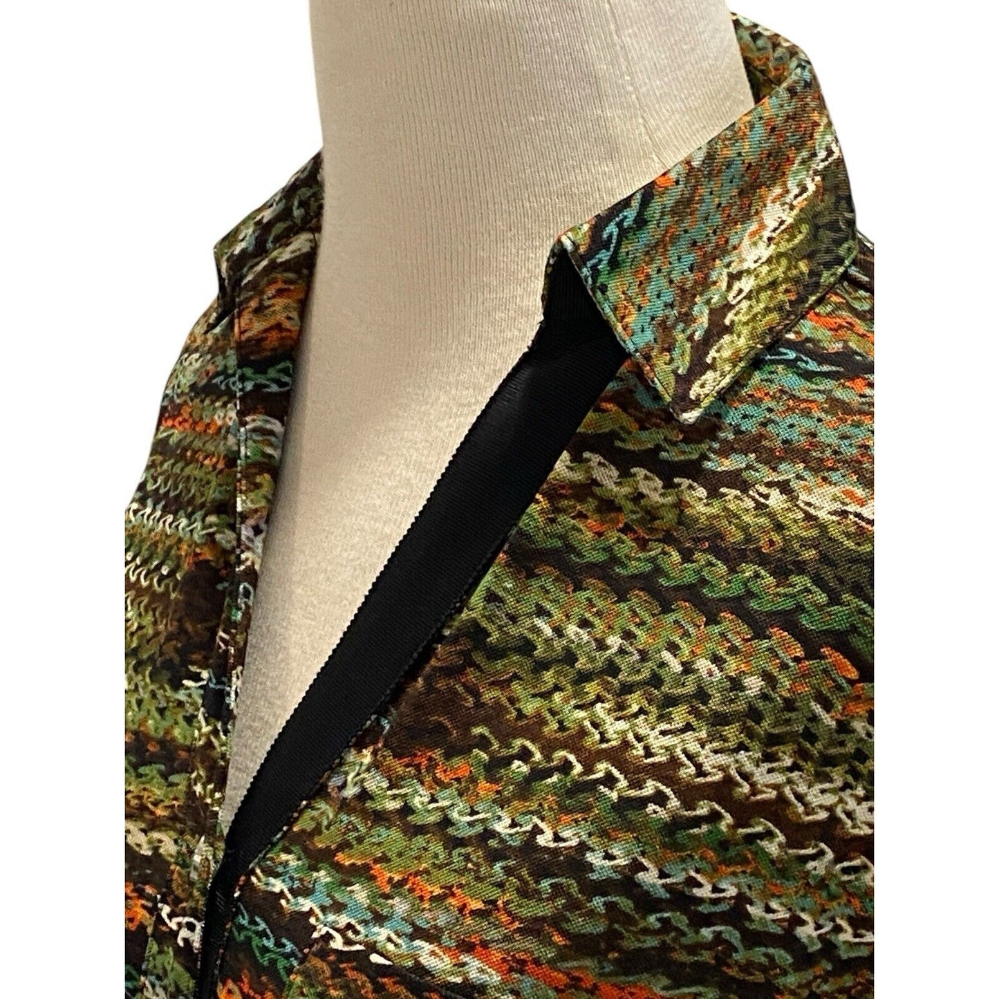 Size Small Peck & Peck Tunic Top Boho V-neck Collared Button Up Blouse NWT