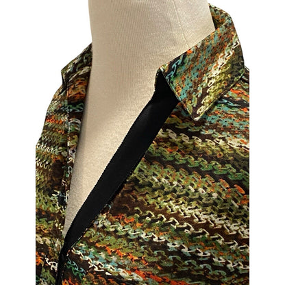 Size Small Peck & Peck Tunic Top Boho V-neck Collared Button Up Blouse NWT