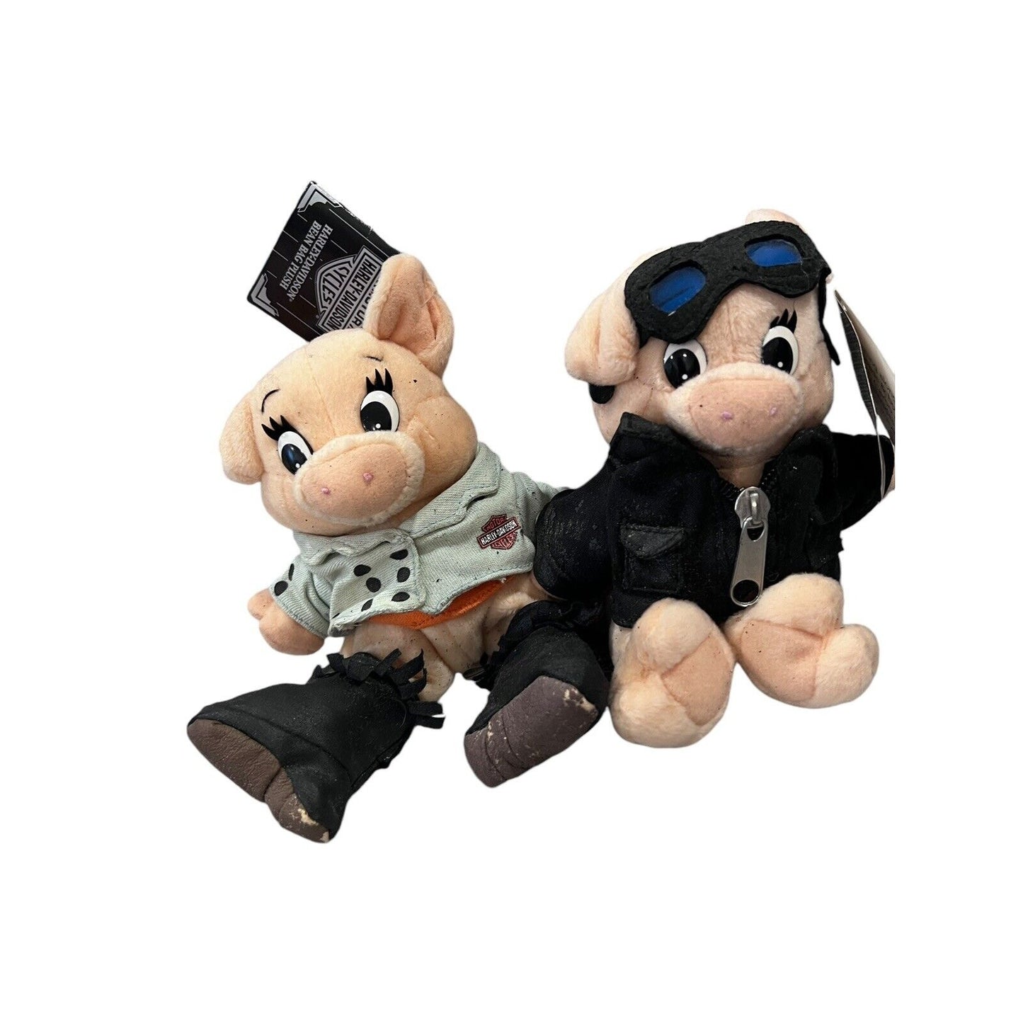 Harley-Davidson Bean Bag Plush X2 Collectable Toy W/ Tags Fat Bob Clutch Carbo