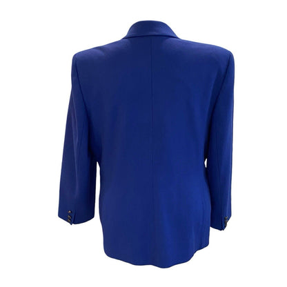 Size 18 PENDLETON Virgin Wool Bright Blue Blazer Jacket Women’s Vintage