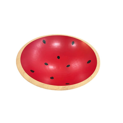 CWP Wayland NY. Hand Turned Wooden Bowl Watermelon Handpainted 9.5” Set Of 2