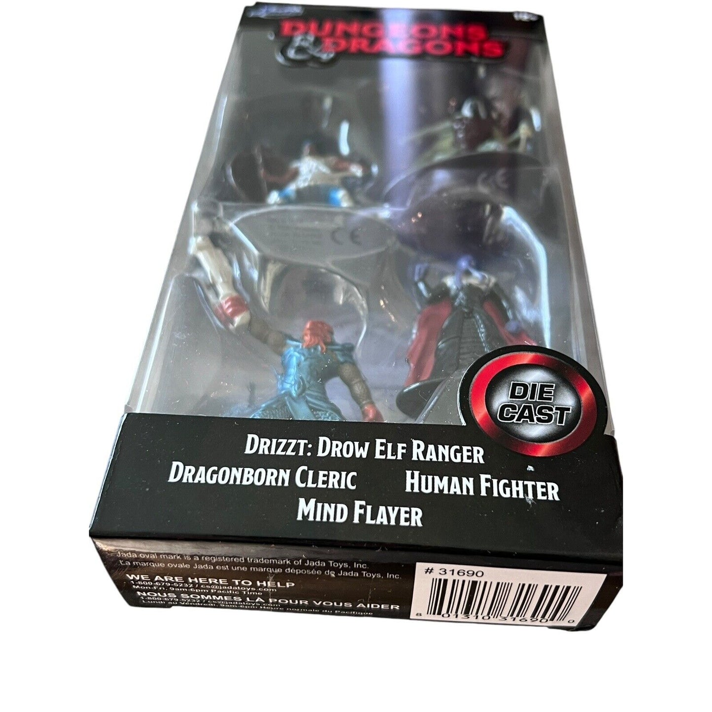JADA Dungeons & Dragons 4 Die Cast Figures Drizzt, Cleric, Mind Flayer, Human A