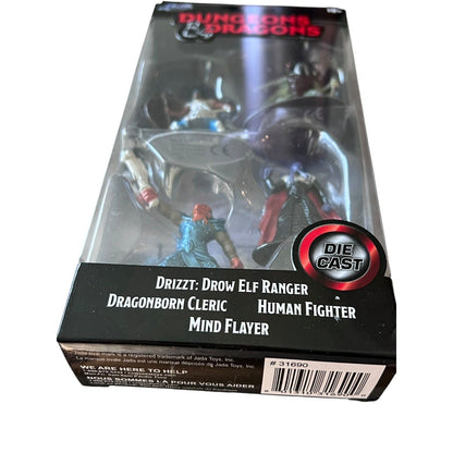 JADA Dungeons & Dragons 4 Die Cast Figures Drizzt, Cleric, Mind Flayer, Human A
