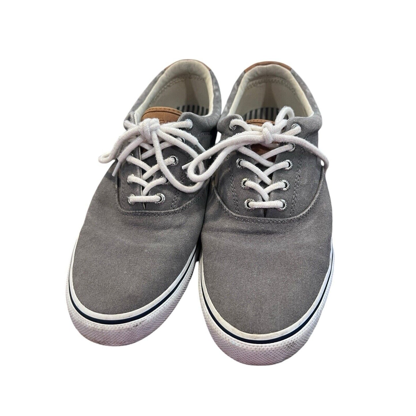 Size 11.5 Sperry Top Sider Mens Striper Ii Gray Fashion Sneaker L17-61790