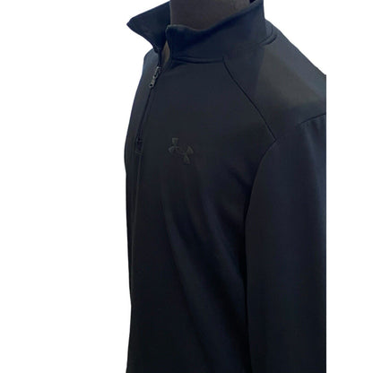 Size Medium Under Armour Men's Black 1/4 Zip Loose Fit Jacket