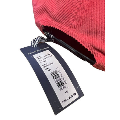 NWT Vineyard Vines Snapback Pink 5 Panel Corduroy Embroidered Logo Hat