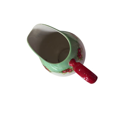 Pioneer Woman Christmas Holiday Cheer Garland 9" Stoneware Pitcher