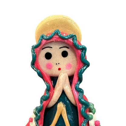 Mary NATIVITY Figure Handmade Mazapan Bread Dough Folk Art Glossy