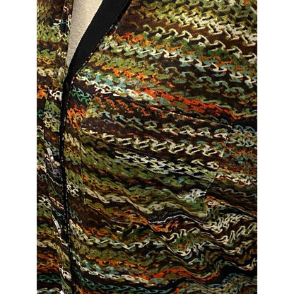 Size Small Peck & Peck Tunic Top Boho V-neck Collared Button Up Blouse NWT