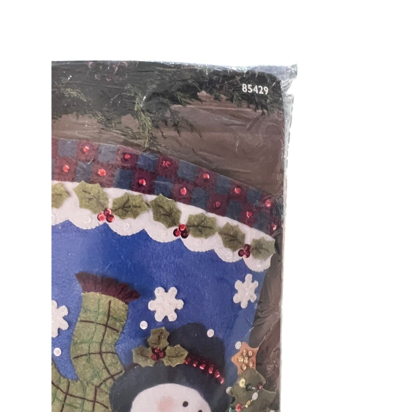 Bucilla Felt Applique Skating Snowman Stocking Kit 85429 Stanziani Sealed NEW