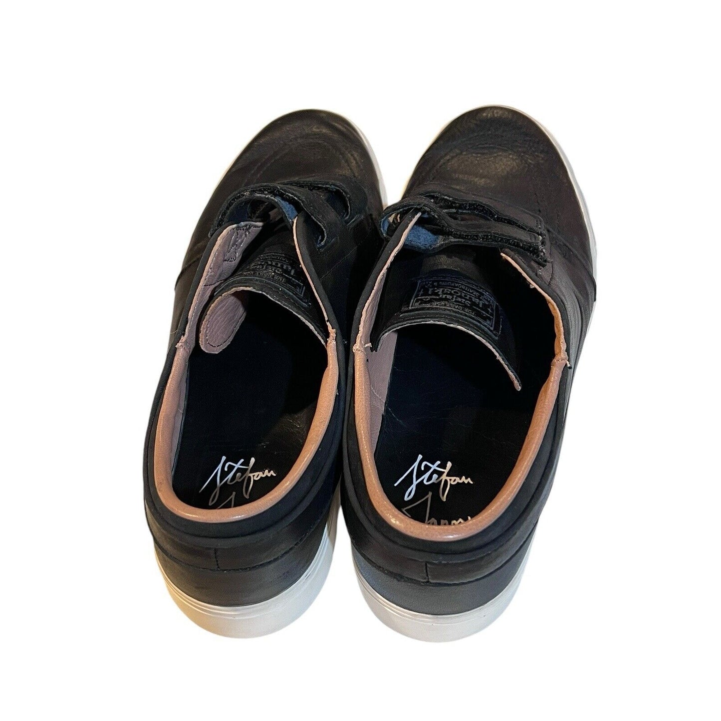 9.5 Rare Nike SB Zoom Janoski AC dunk 705405-002 Triple Black Leather Shoes Skat