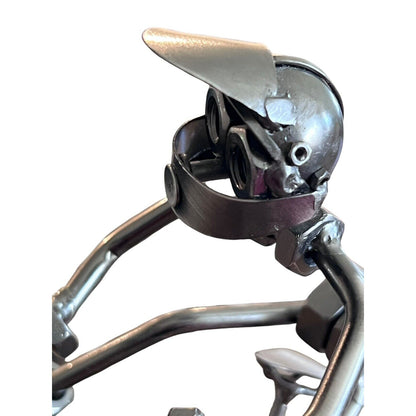 Bicycle Cyclist Nuts & Bolts Metal Sculpture BMX Bike Mountain Bike