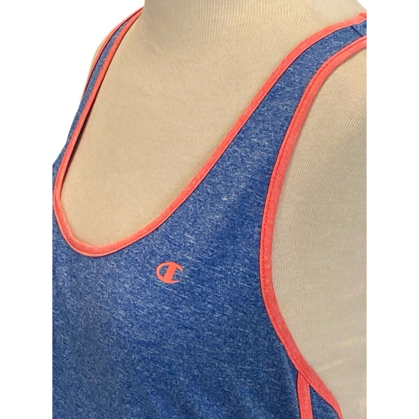 Champion Size L Powertrain Blue Pink RacerBack Tank Top Athletic Workout