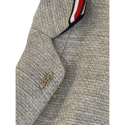 Tommy Hilfiger Gray Womans Single Button Elbow Patch Blazer Size 10 Great Detail